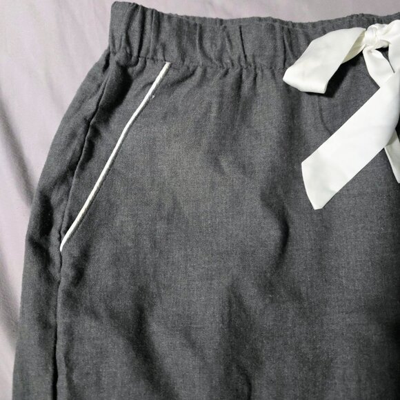 American Tall Pajama Pants Gray Wide Leg Drawstring Lounge Wear Size Large Tall - Picture 9 of 12